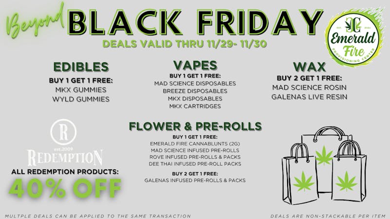 Emerald Fire Provisioning Center- Coleman BEYOND Black Friday Deals at Emerald Fire