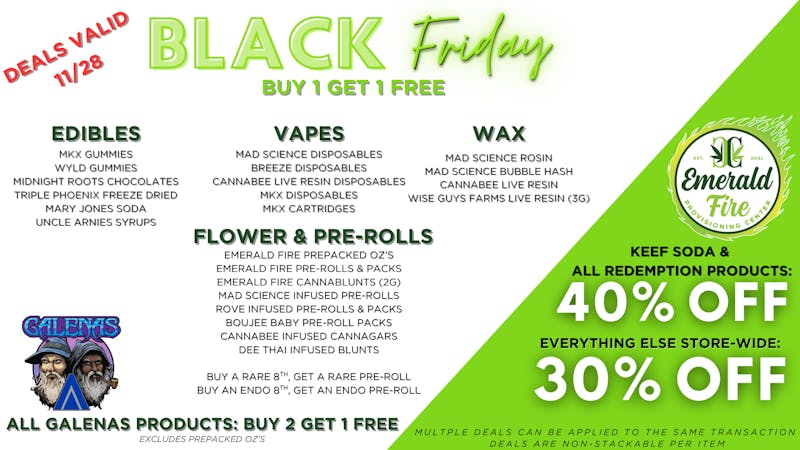 Emerald Fire Provisioning Center- West Branch Black Friday at Emerald Fire!