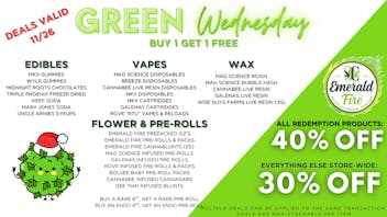 Emerald Fire Provisioning Center- West Branch Green Wednesday at Emerald Fire!