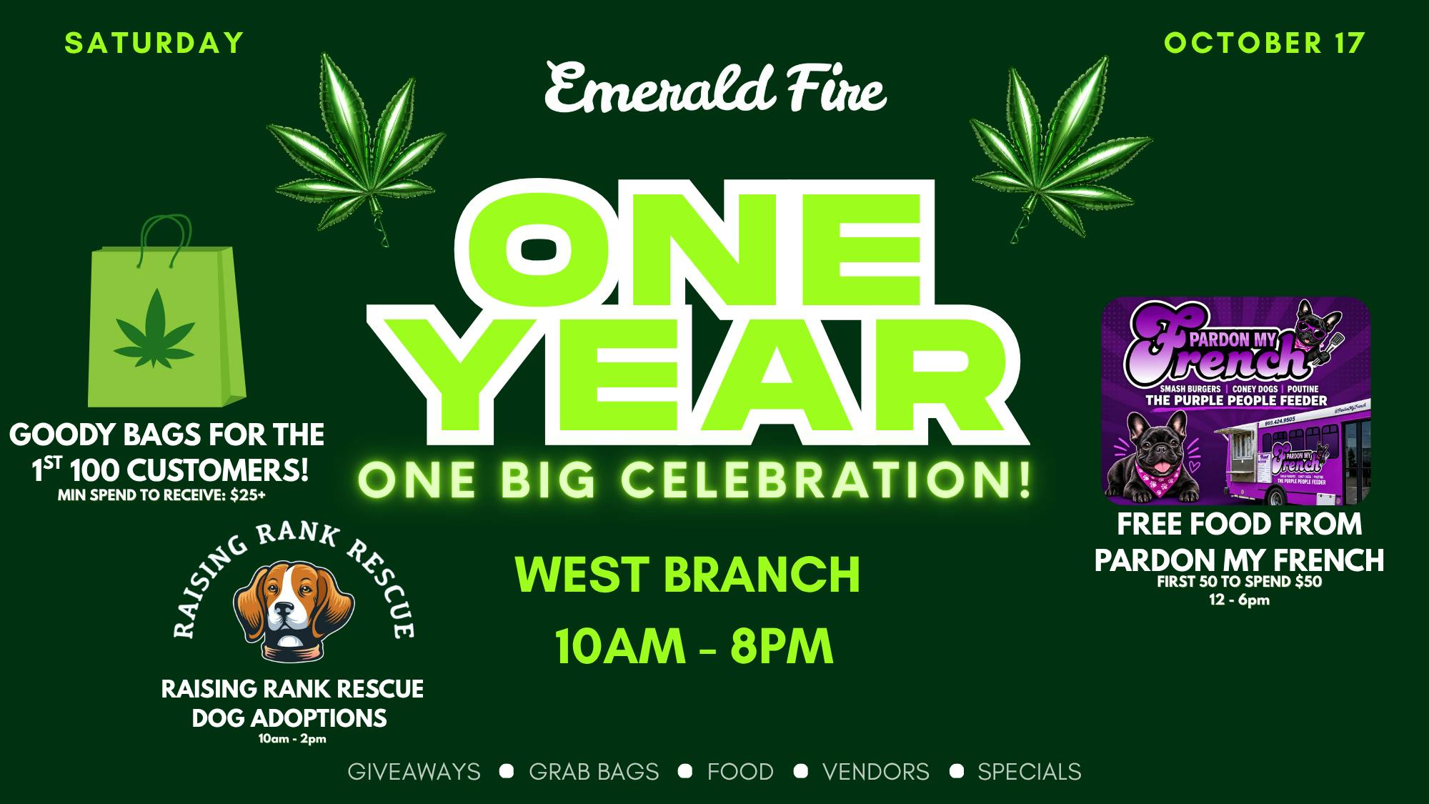 Emerald Fire Provisioning Center- West Branch 1 Year Anniversary Celebration