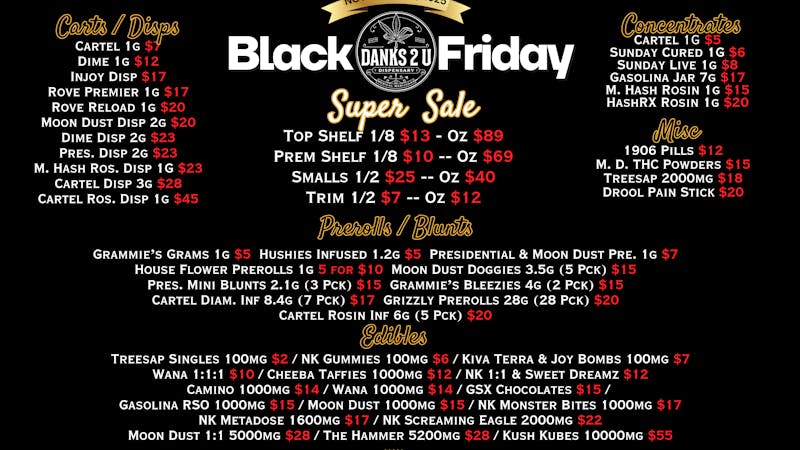 Danks 2 U Black Friday Specials!