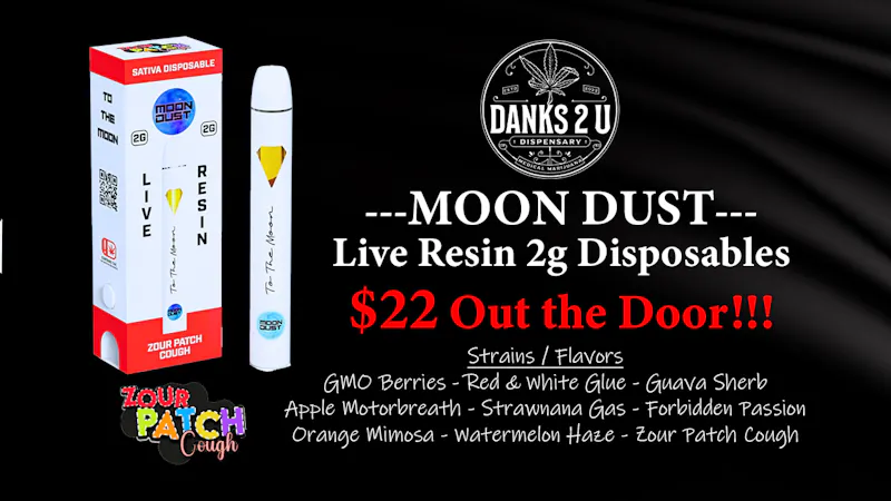 Danks 2 U Moon Dust Disposables 2g ($22 OTD)