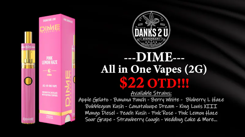 Danks 2 U Dime 2g Disposables ($22 OTD)