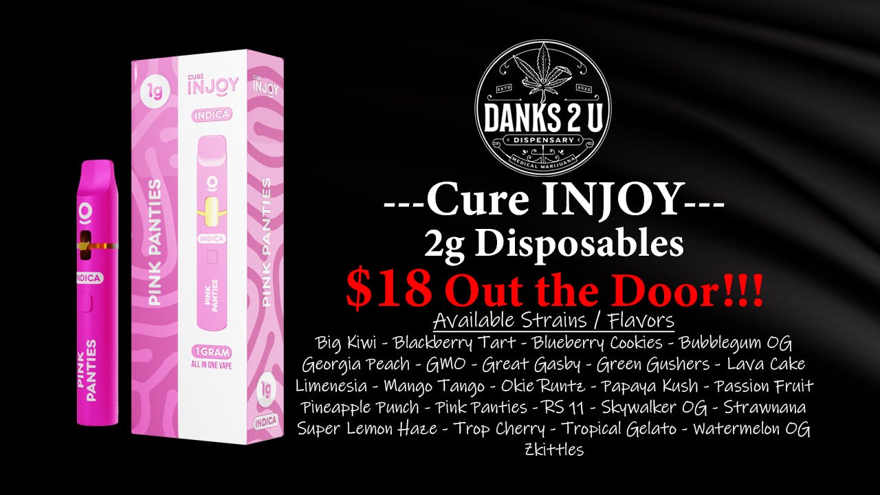 Danks 2 U Injoy Disposables 2g ($18 OTD)
