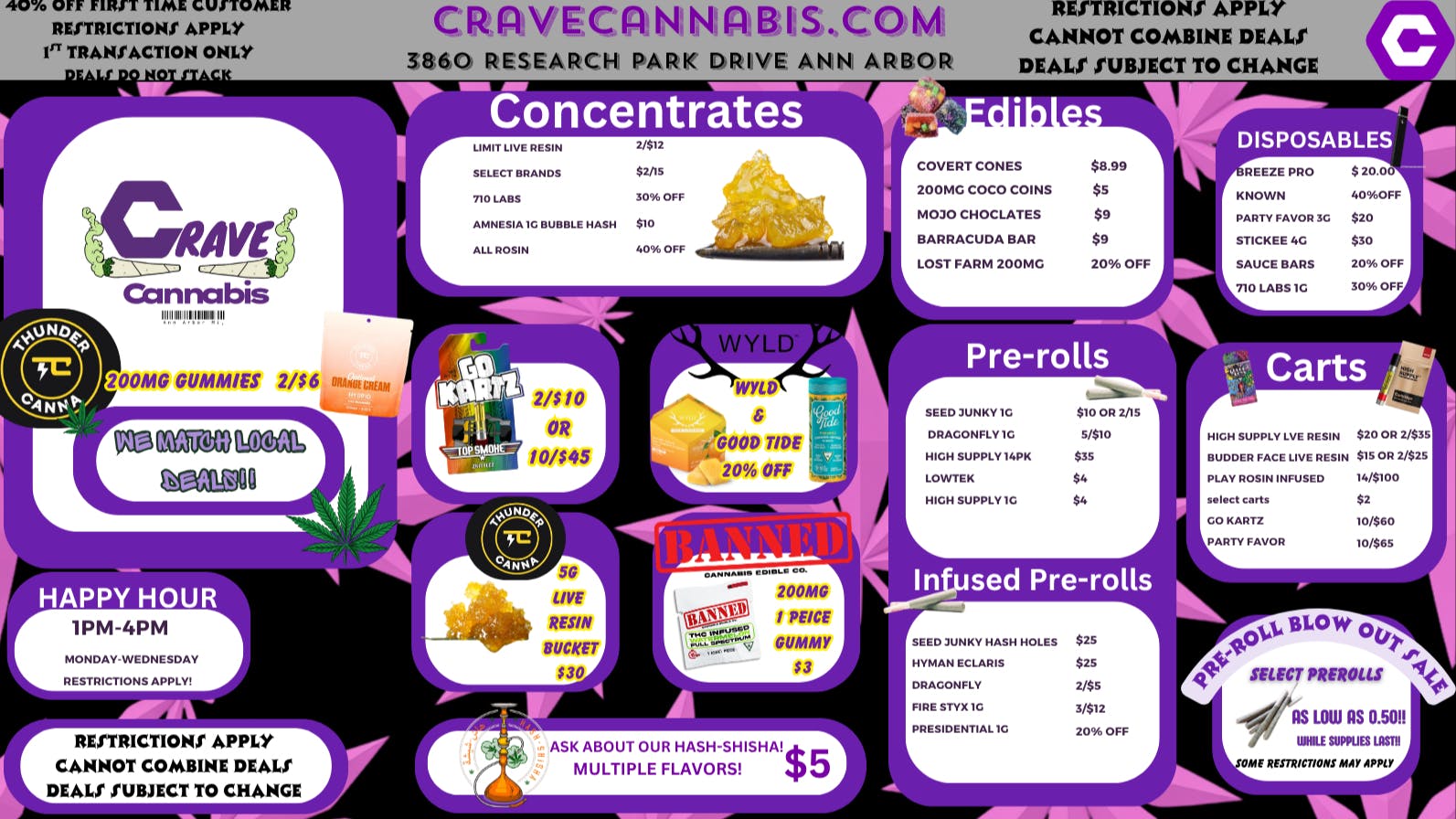 Crave Ann Arbor DEALS AT CRAVE ANN ARBOR