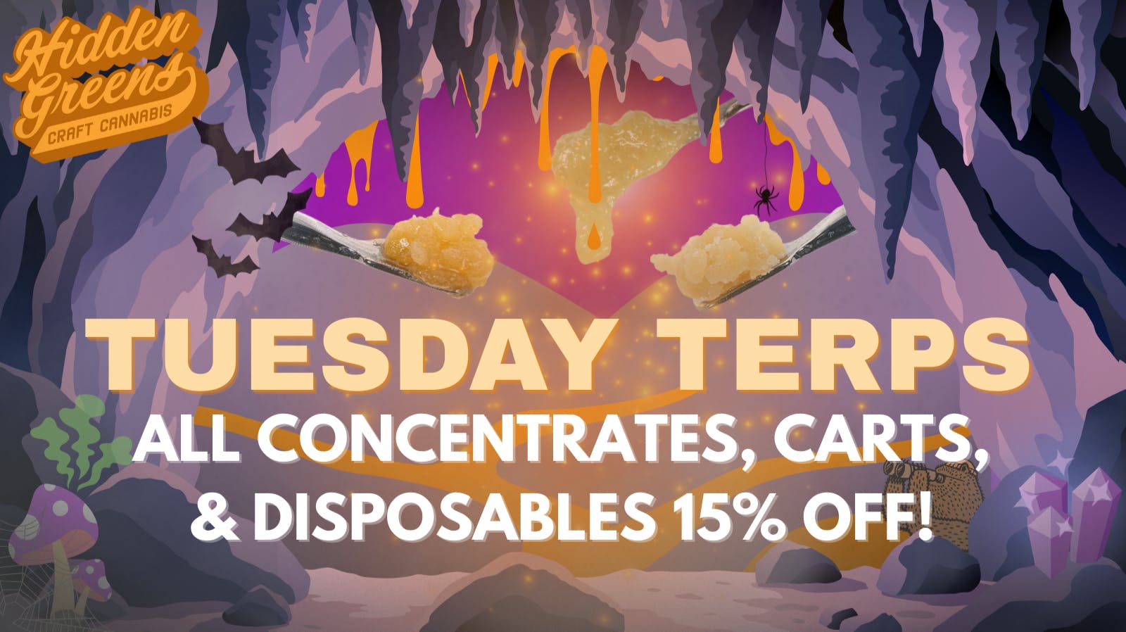 Hidden Greens - South Portland Terp Tuesdays! 15% Off Concentrates!