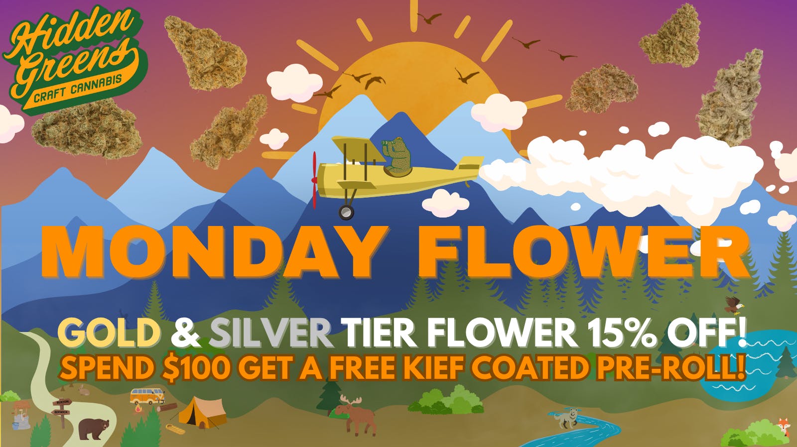 Hidden Greens - South Portland 15% Off Gold & Silver Tier Flower!