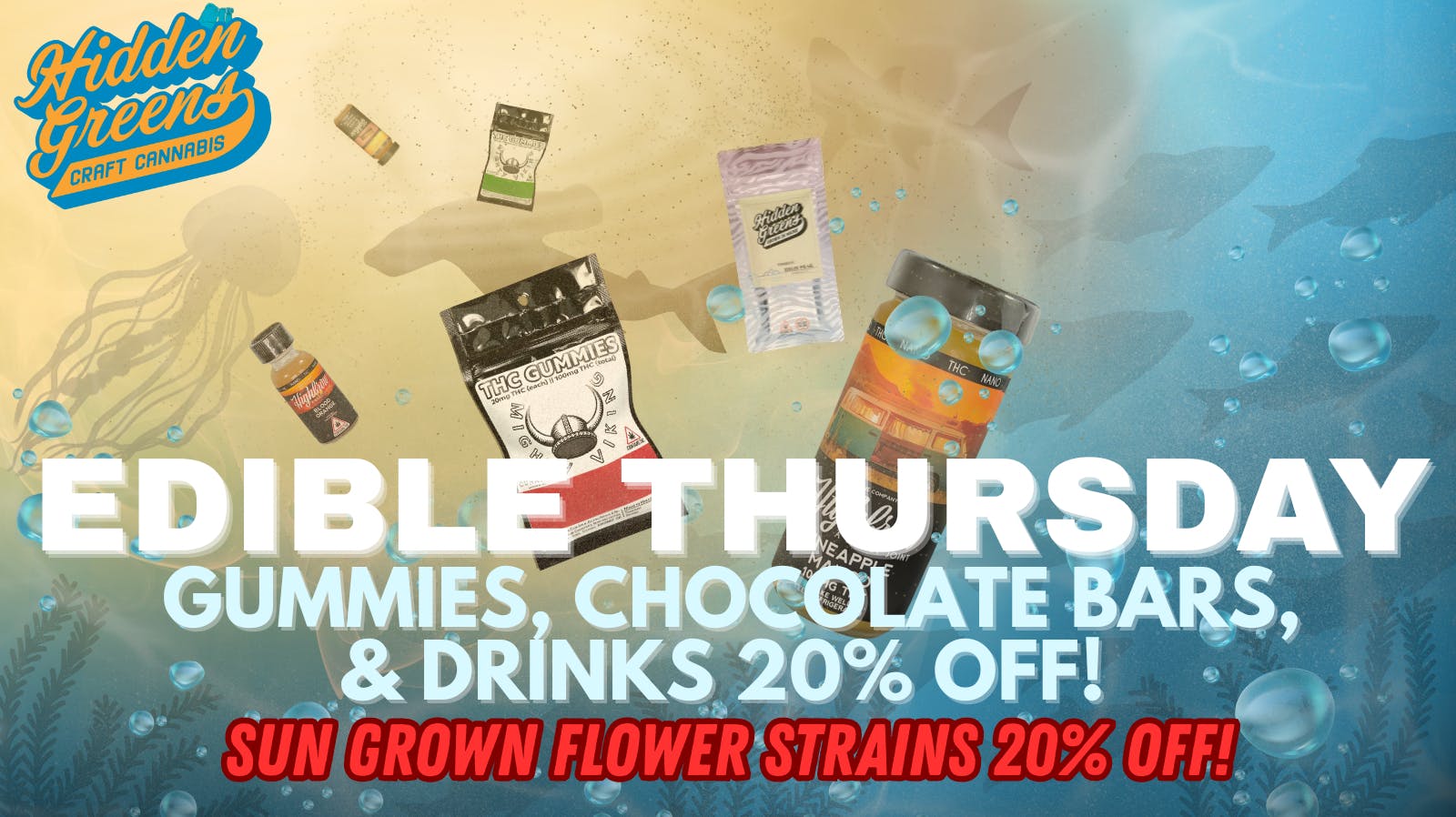 Hidden Greens - Berwick (Pickup Available) Edible Thursday! 20% Off Edibles!