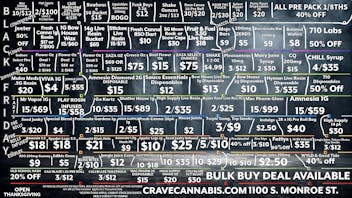 Crave Cannabis BLACK FRIDAY DEALS START THANKSGIVING DAY!