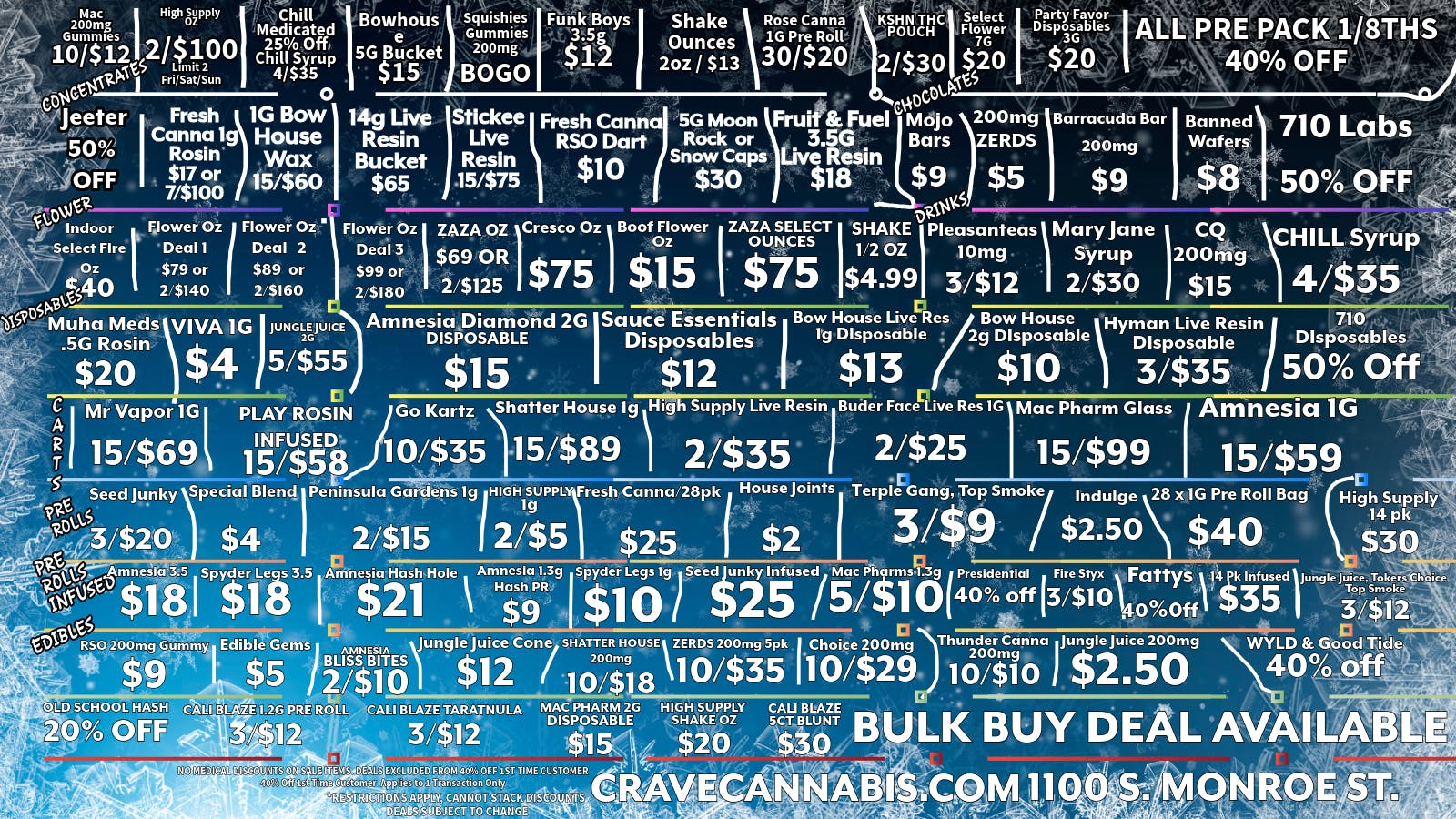 Crave Cannabis Fire Deals All Week!