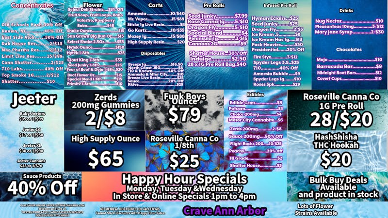 Crave Ann Arbor Lowest Prices in Wastenaw County!!!!