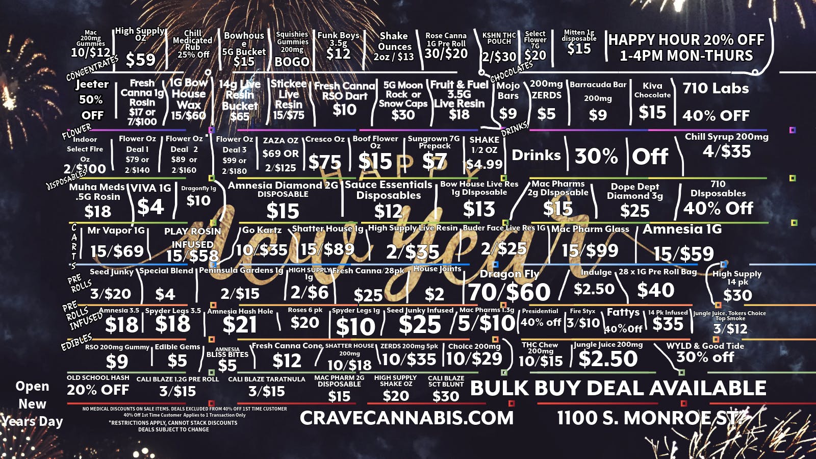Crave Cannabis Fire Sale! Everything on Sale!