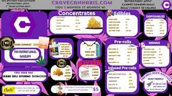 Crave Cannabis FIRST, SECOND AND THIRD VISIT BONUSES ONLY @ CRAVE