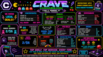 Crave Cannabis BEST DEALS IN MONROE ONLY @ CRAVE