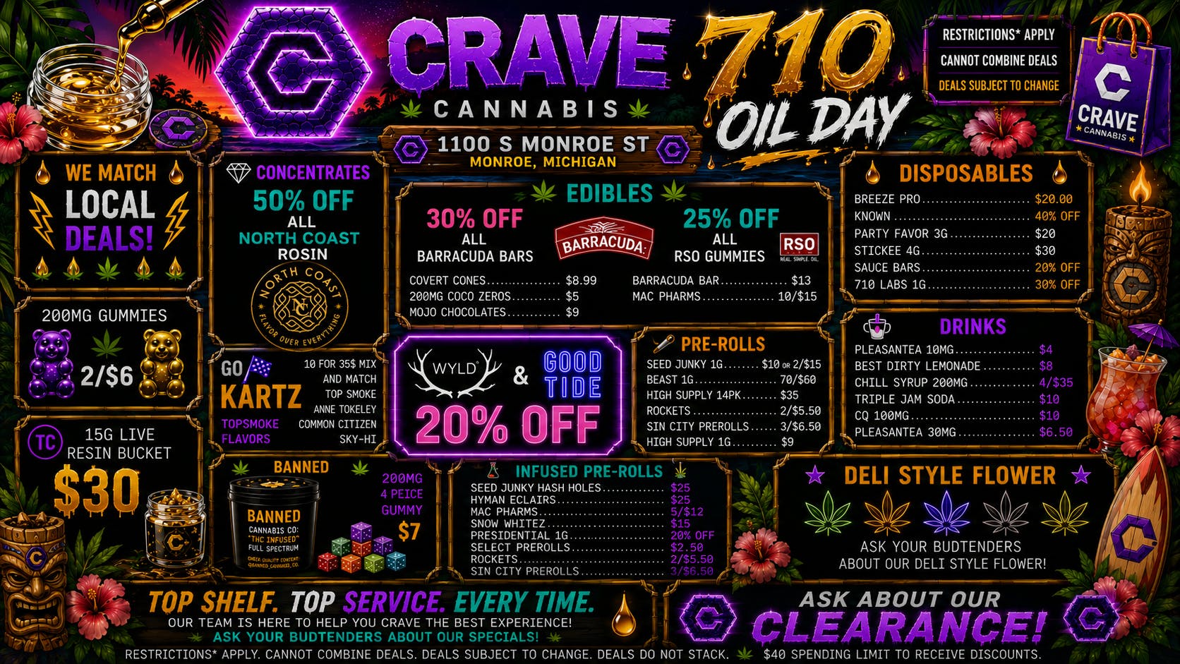 Crave Cannabis WHY WAIT IN LINE... COME SHOP HERE!