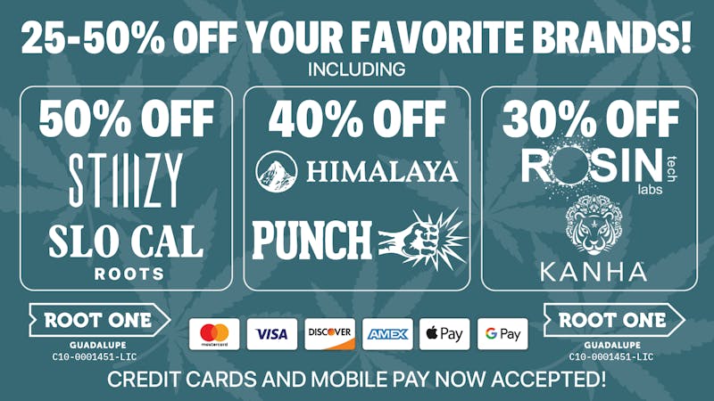 Root One - Guadalupe 25-50% OFF YOUR FAVORITE BRANDS!