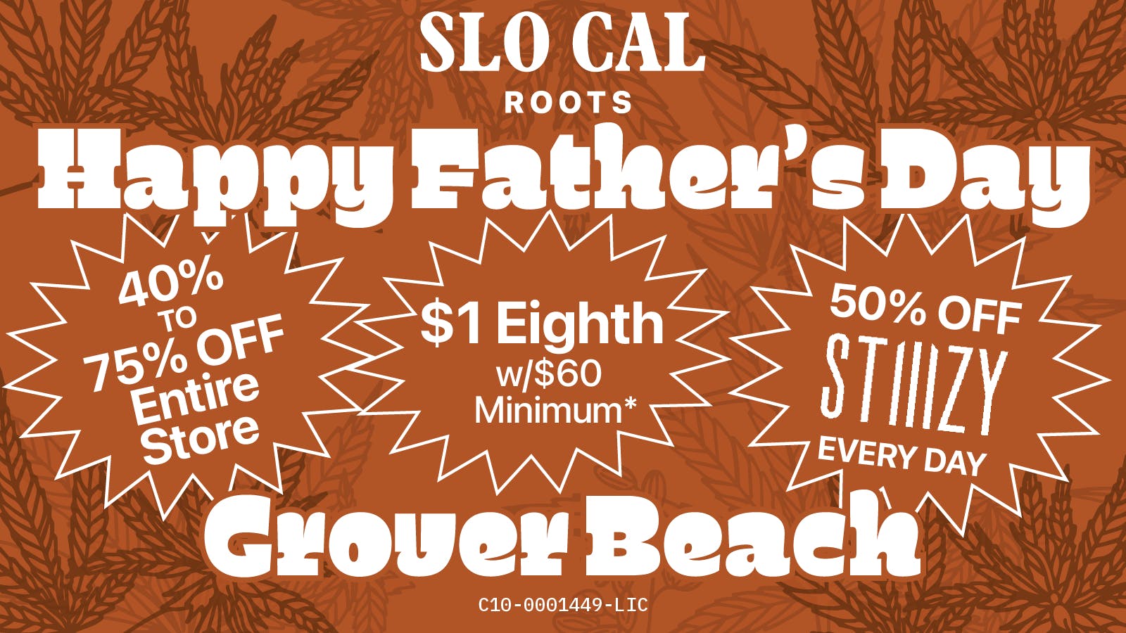SLOCAL Roots - Grover Beach 🍻 Happy Father's Day! 40-75% OFF + $1 8ths