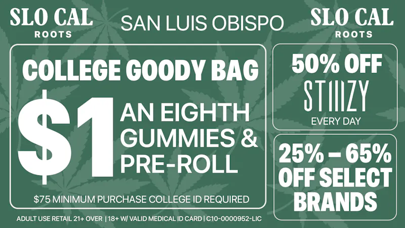SLOCAL Roots $1 STUDENT GOODIE BAG - Eighth, Gummies & Preroll