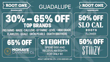 Root One - Guadalupe $1 Eighth and Up to 65% Off Top Brands
