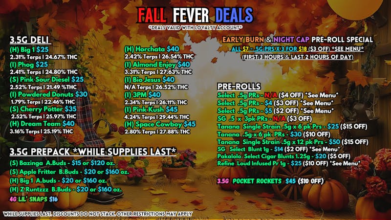 Scorpion Grass FALL FEVER DEALS - FLOWER+PRS SALES!