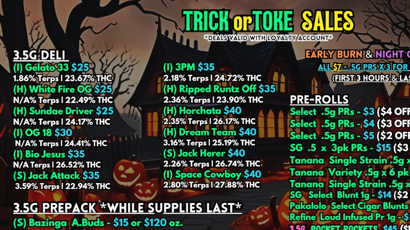 Scorpion Grass TRICK OR TOKE SALES - FLOWER+PRS SALES!