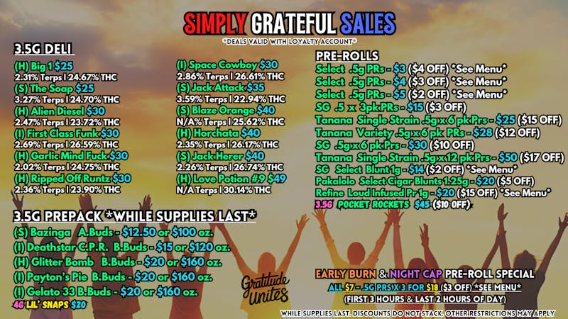 Scorpion Grass SIMPLY GRATEFUL SALES - FLOWER+PRS SALES!