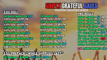 Scorpion Grass SIMPLY GRATEFUL SALES - FLOWER+PRS SALES!