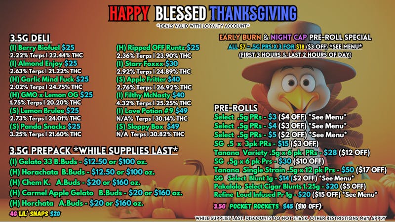 Scorpion Grass HAPPY BLESSED THANKSGIVING - FLOWER+PRS SALES!