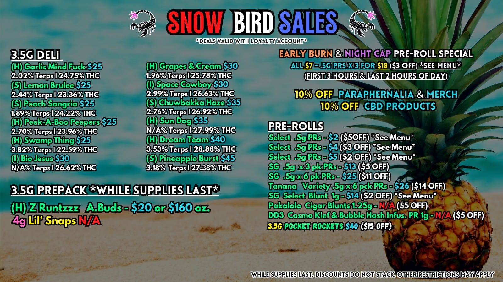 Scorpion Grass HAPPY 2026 DEALS - FLOWER & PRE-ROLLS!