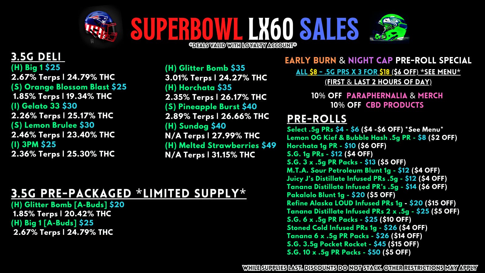 Scorpion Grass - South Anchorage Superbowl LX60 SALES - FLOWER & PRE-ROLLS!