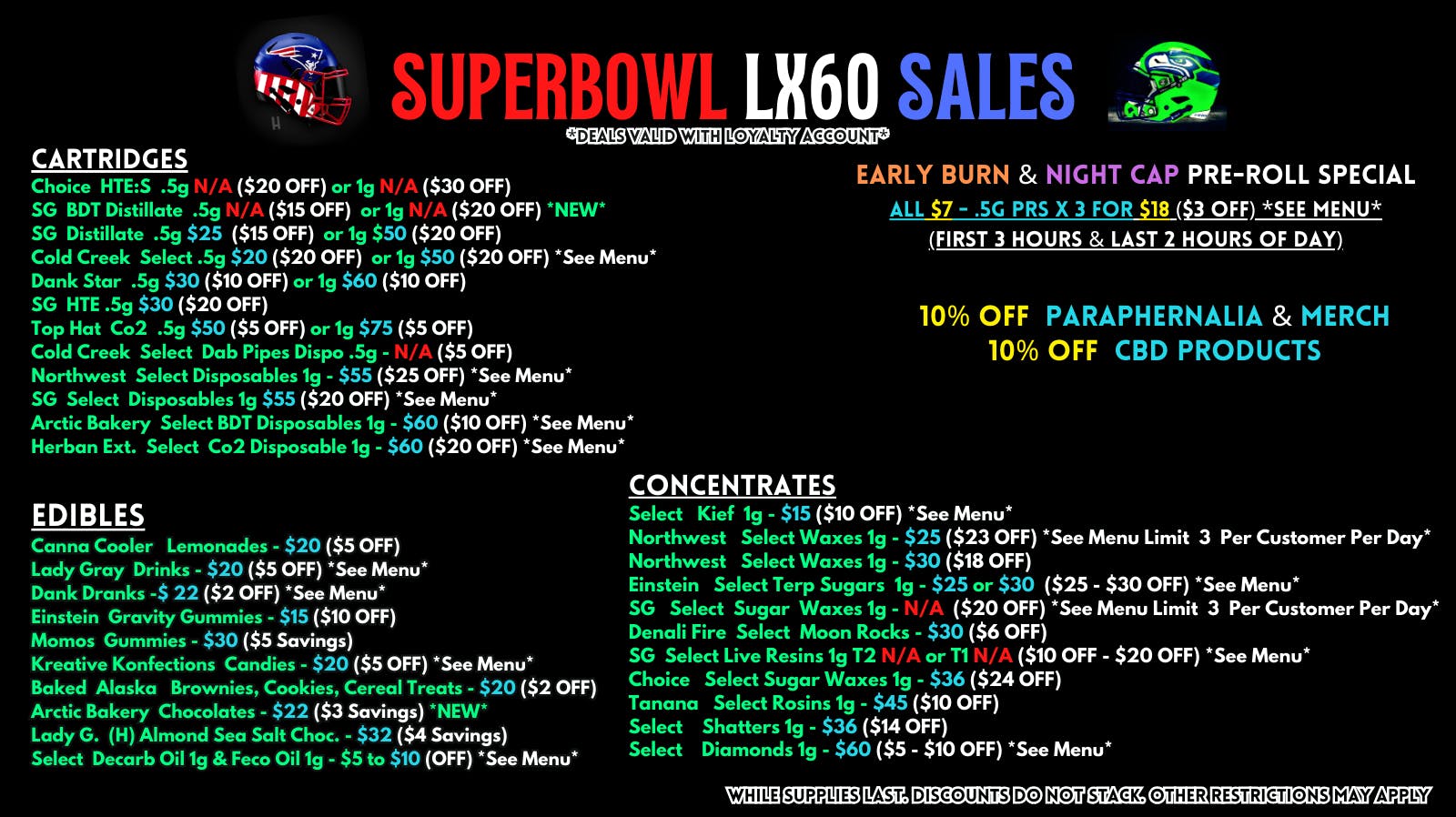 Scorpion Grass Superbowl LX60 SALES- CARTS, DABS, EDIBLES!