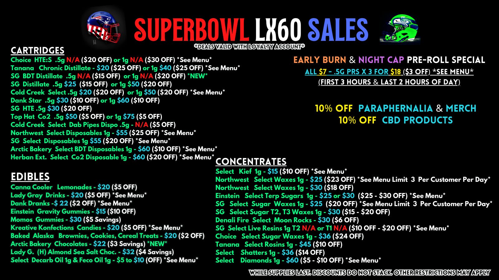 Scorpion Grass Superbowl LX60 SALES- CARTS, DABS, EDIBLES!
