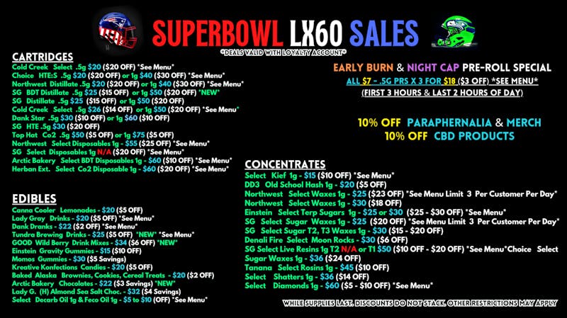 Scorpion Grass Superbowl LX60 SALES- CARTS, DABS, EDIBLES!