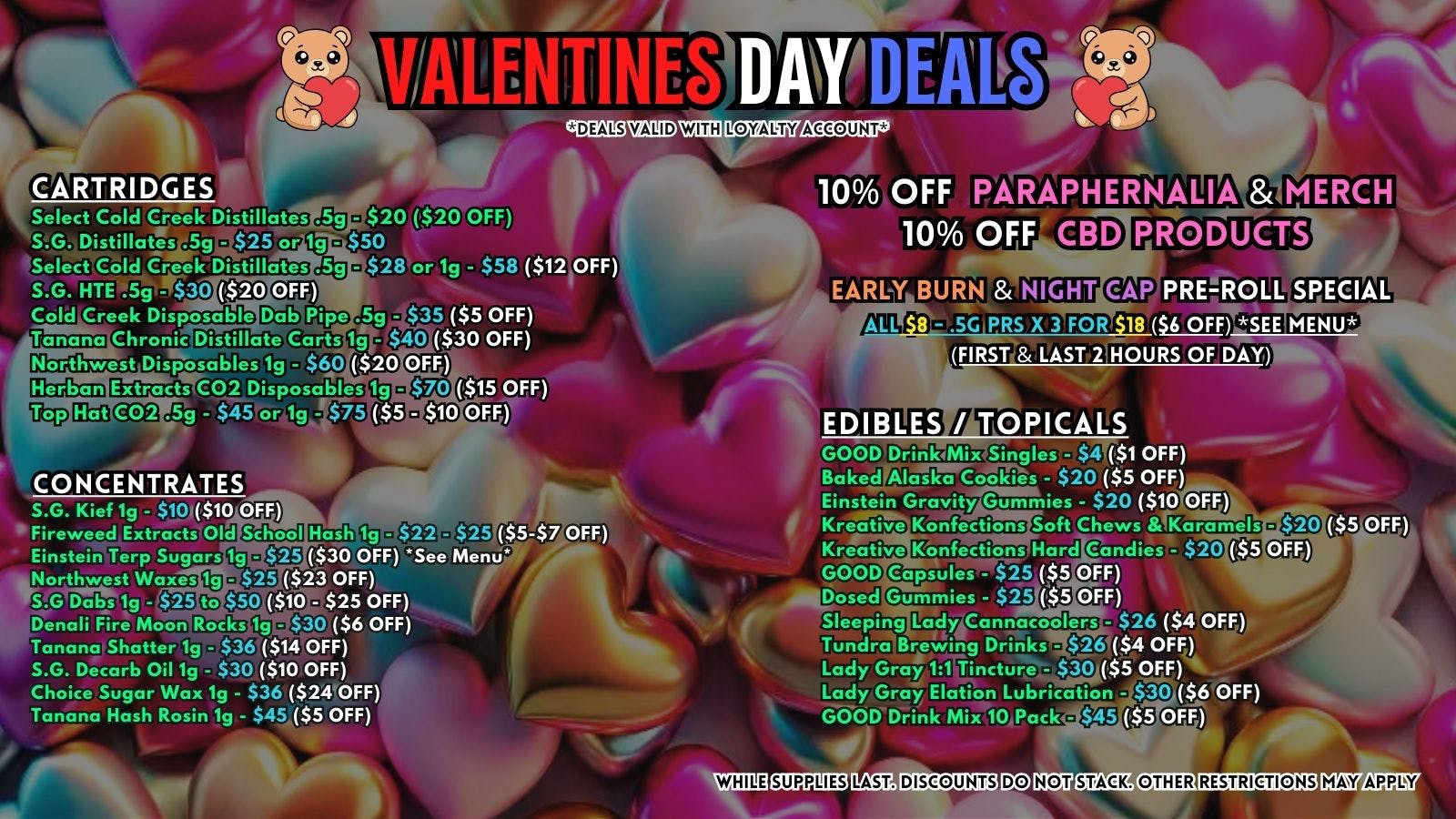 Scorpion Grass - South Anchorage VALENTINES DAY DEALS - CARTS, DABS, EDIBLES!
