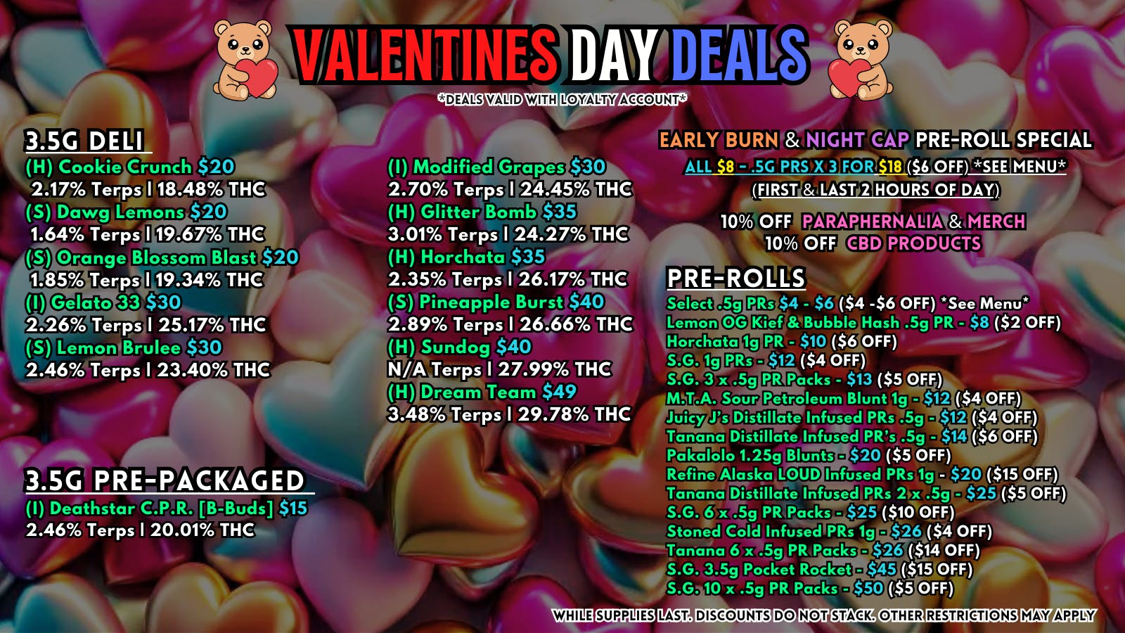 Scorpion Grass - South Anchorage VALENTINES DAY DEALS - FLOWER & PRE-ROLLS!
