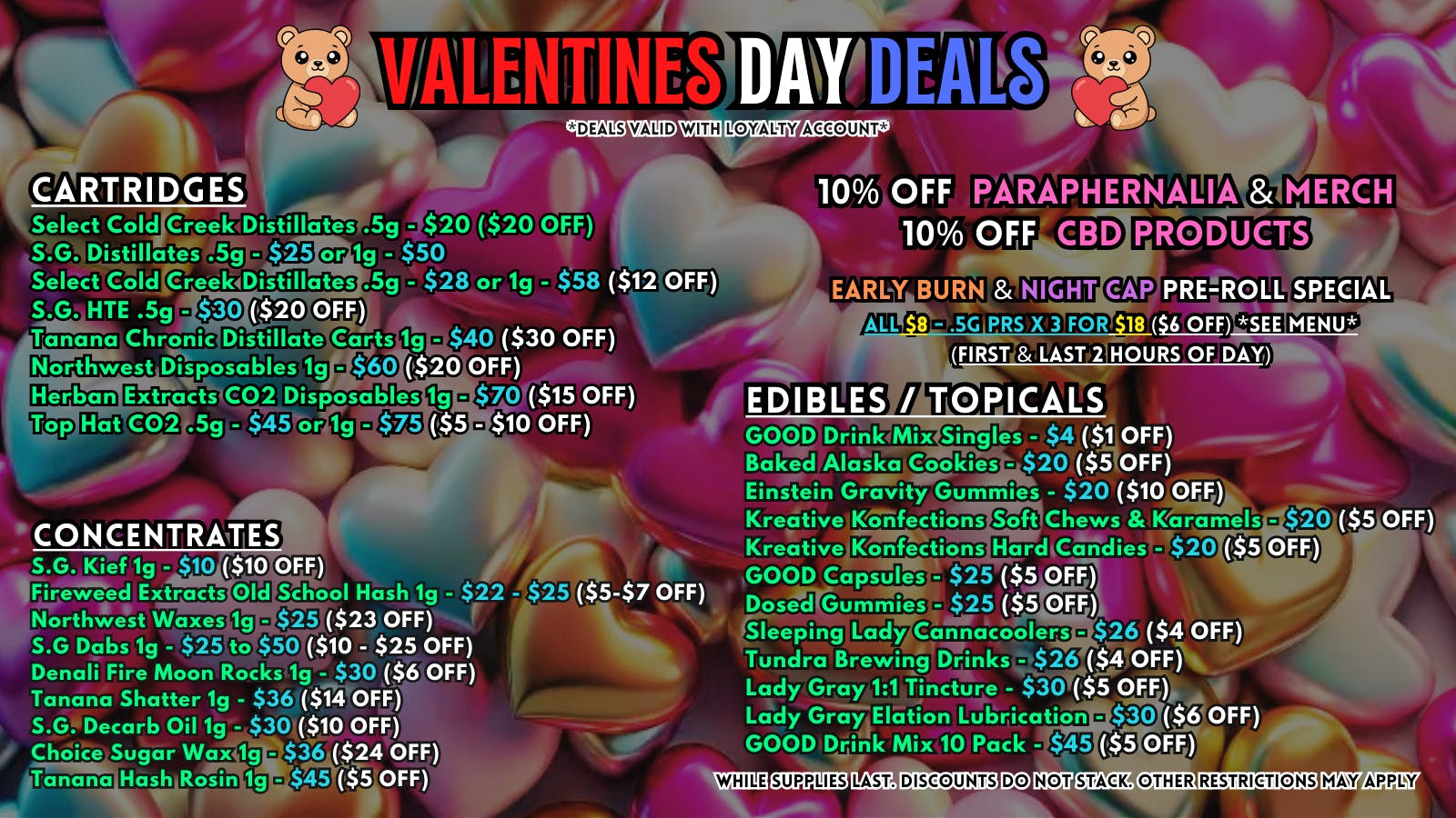 Scorpion Grass - South Anchorage VALENTINES DAY DEALS - CARTS, DABS, EDIBLES!