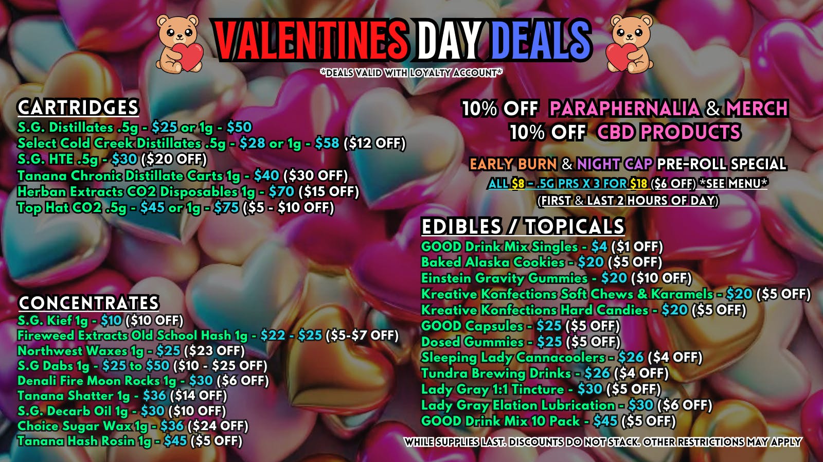 Scorpion Grass - South Anchorage VALENTINES DAY DEALS - CARTS, DABS, EDIBLES!