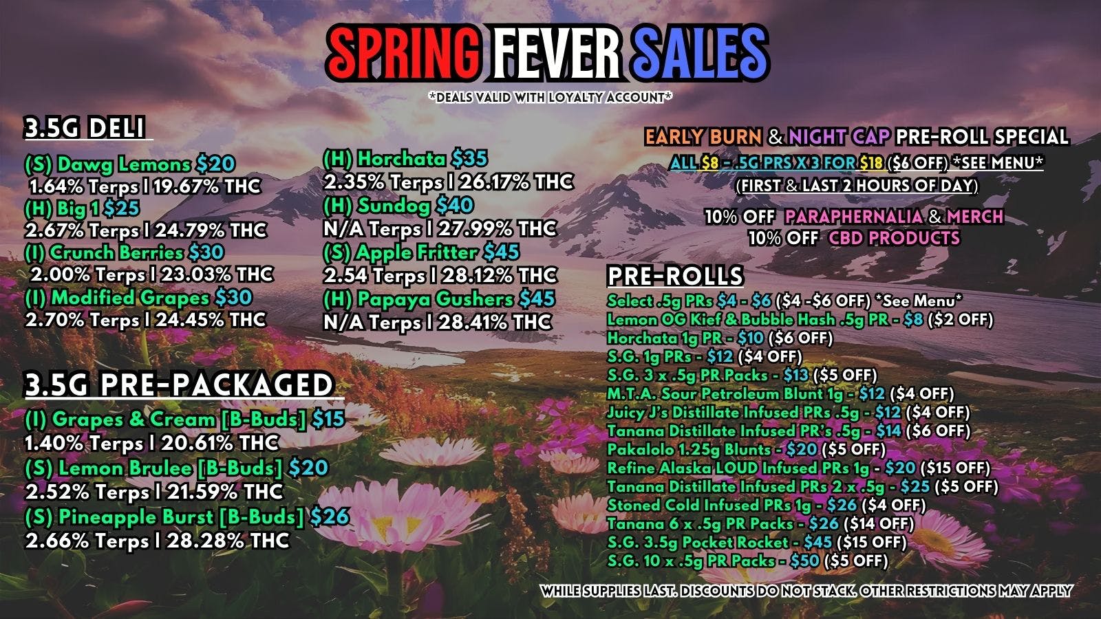 Scorpion Grass - South Anchorage SPRING FEVER SALES - FLOWER & PRE-ROLLS!