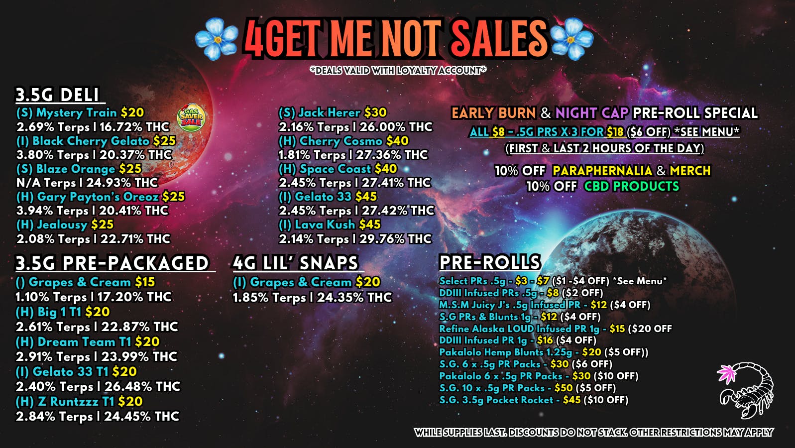 Scorpion Grass - South Anchorage 4GET ME NOT 420 - FLOWER & PRE-ROLLS!