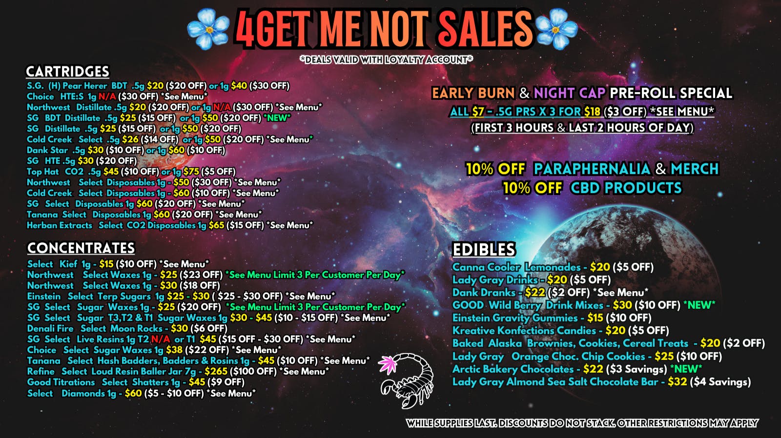 Scorpion Grass 4GET ME NOT SALES!