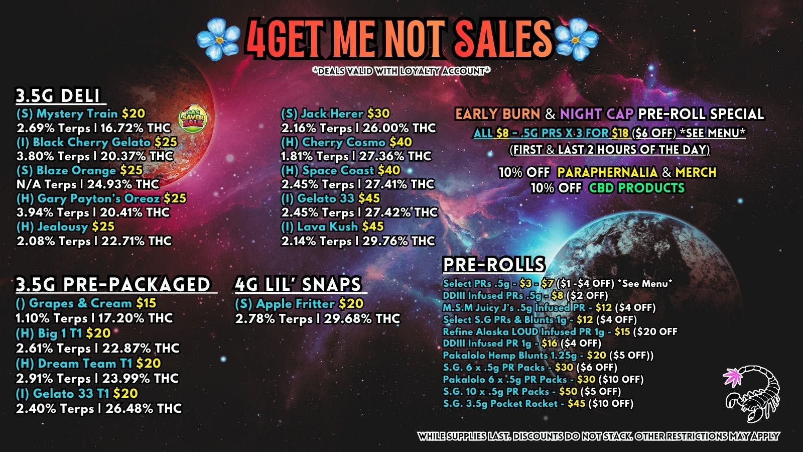 Scorpion Grass - South Anchorage 4GET ME NOT 420 - FLOWER & PRE-ROLLS!