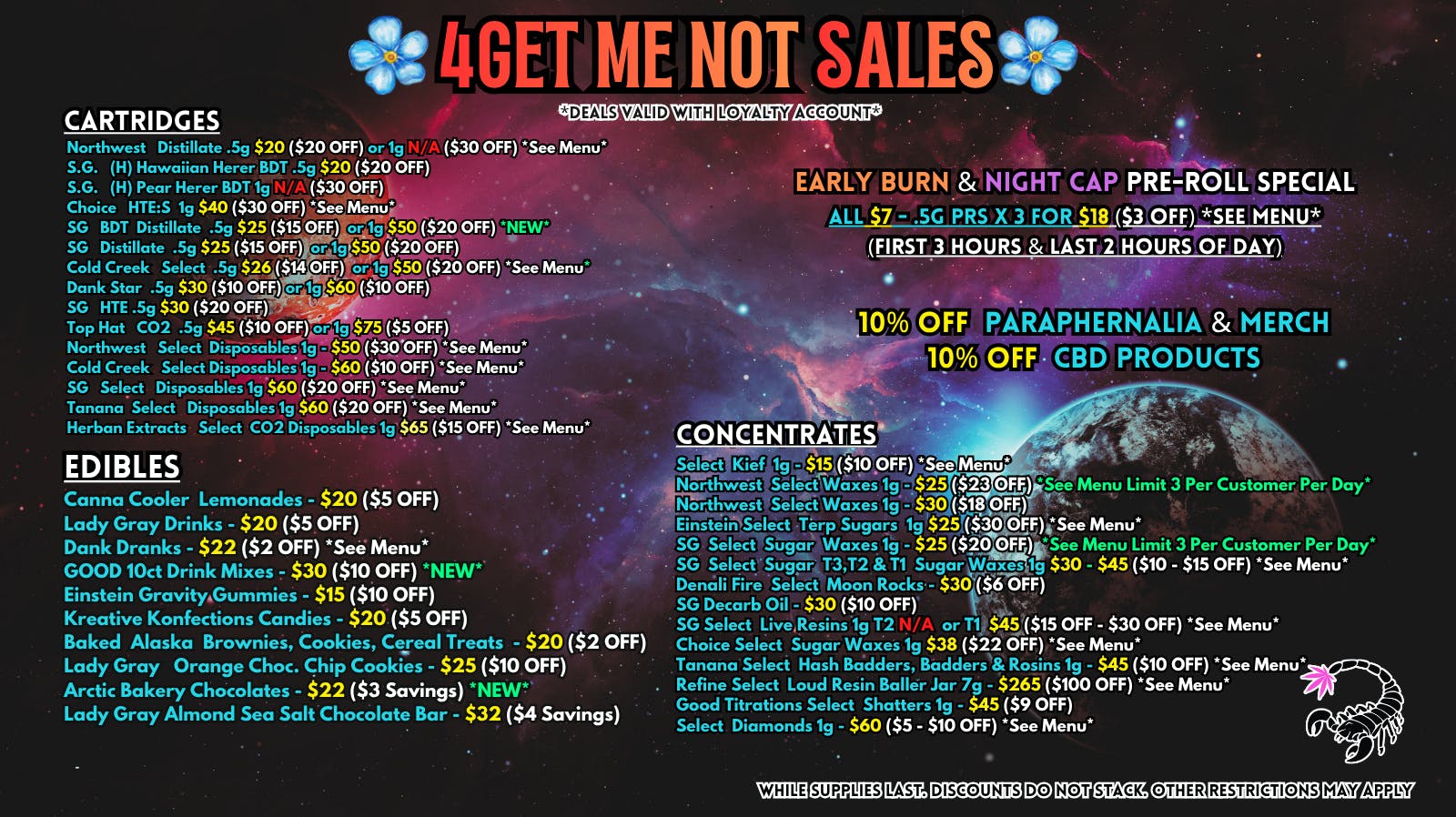Scorpion Grass 4GET ME NOT SALES!