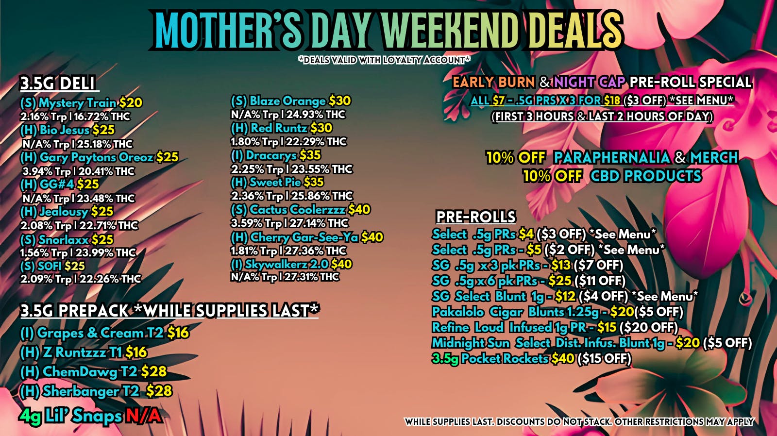 Scorpion Grass MOTHERS DAY WEEKEND DEALS