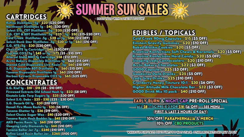 Scorpion Grass - South Anchorage SUMMER SUN SALES! CARTS, DABS, & EDIBLES!