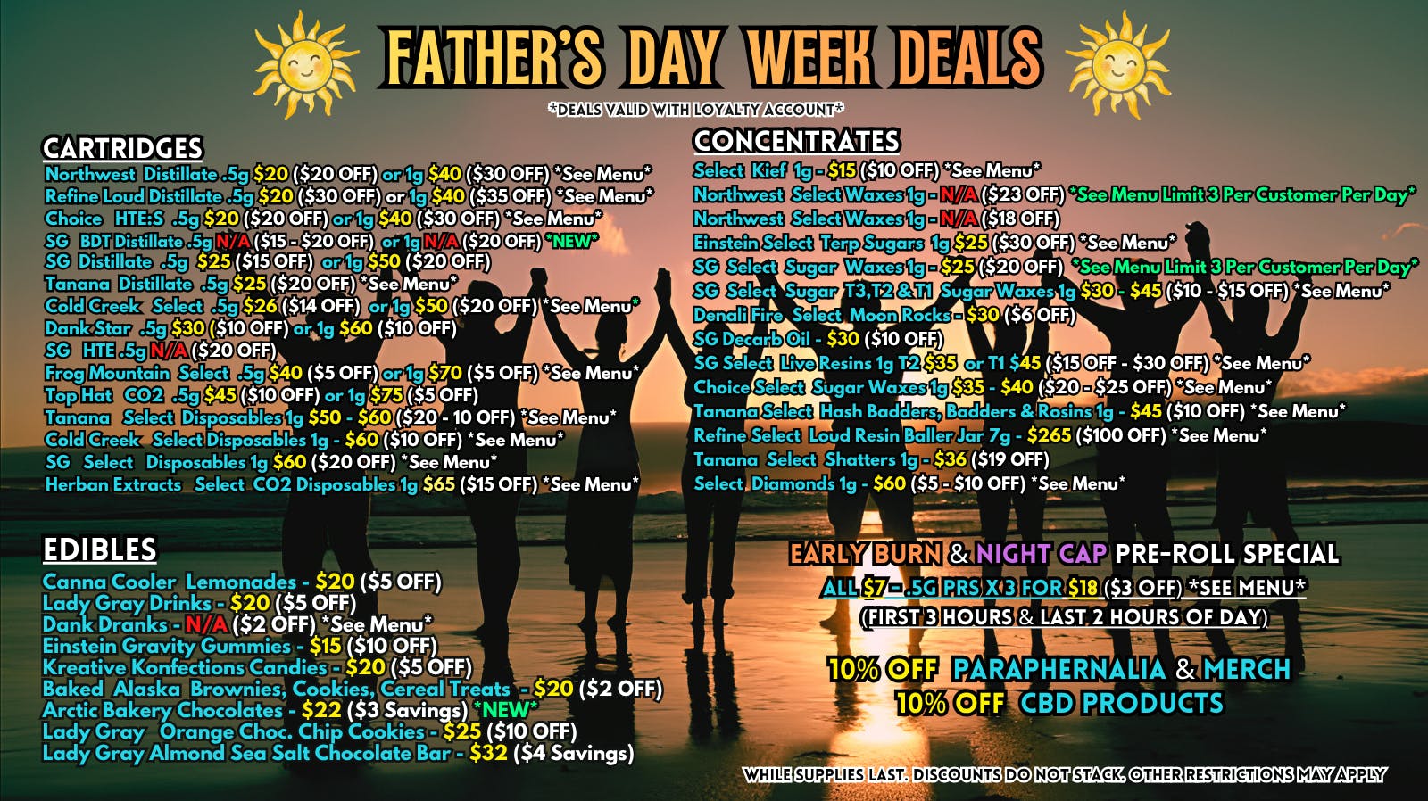 Scorpion Grass Fathers Day Week Deals! Carts, Dabs, and Edibles!