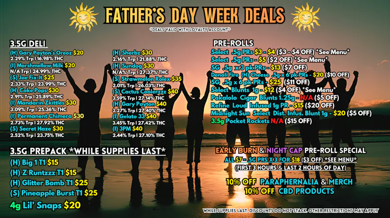 Scorpion Grass Fathers Day Week Deals! Flower and Pre-rolls!