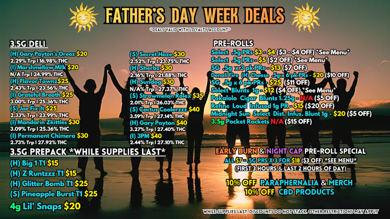 Scorpion Grass Fathers Day Week Deals! Flower and Pre-rolls!