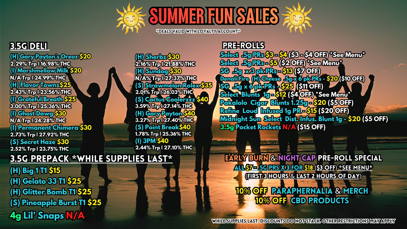 Scorpion Grass Summer Fun Sales! Flower and Pre-rolls!