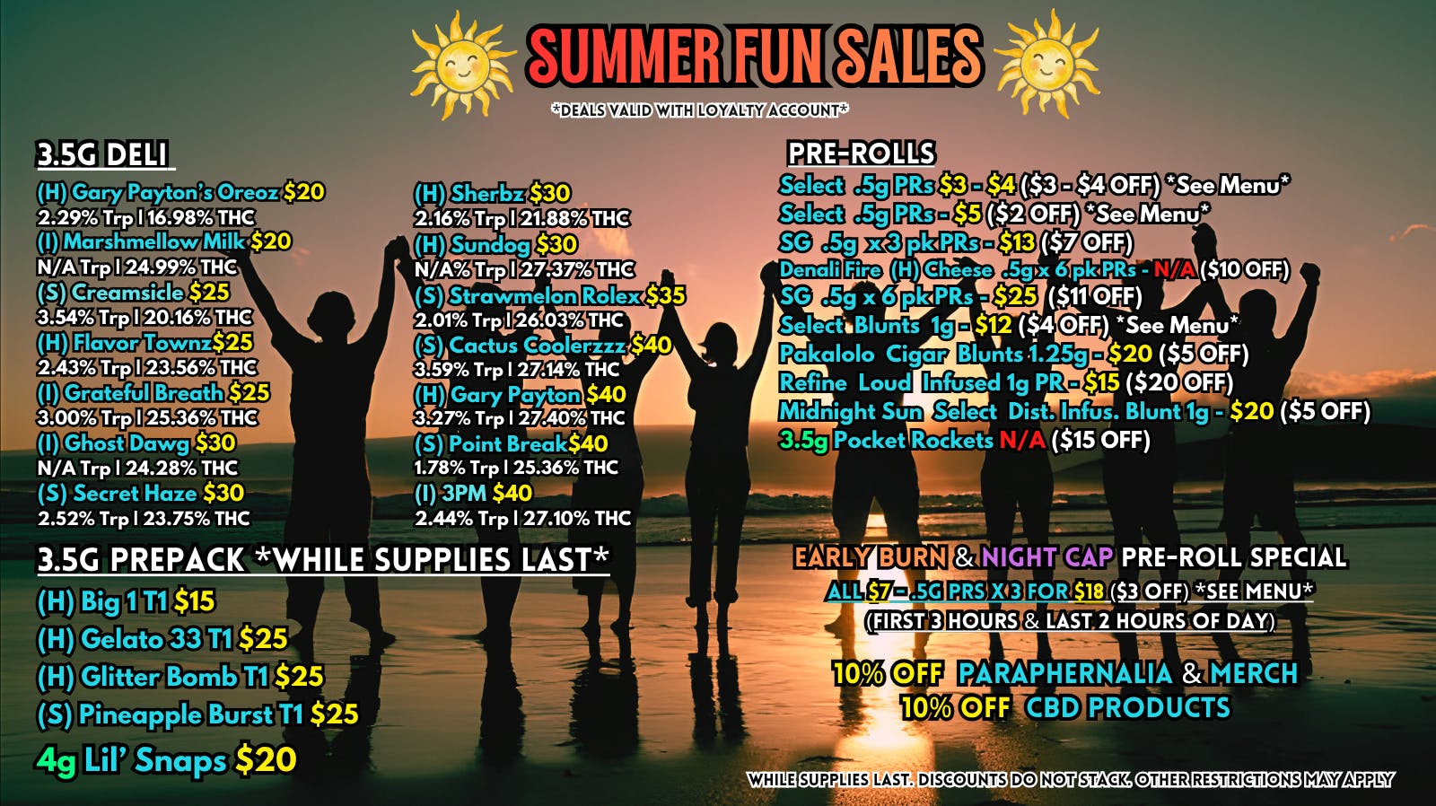 Scorpion Grass Summer Fun Sales! Flower and Pre-rolls!