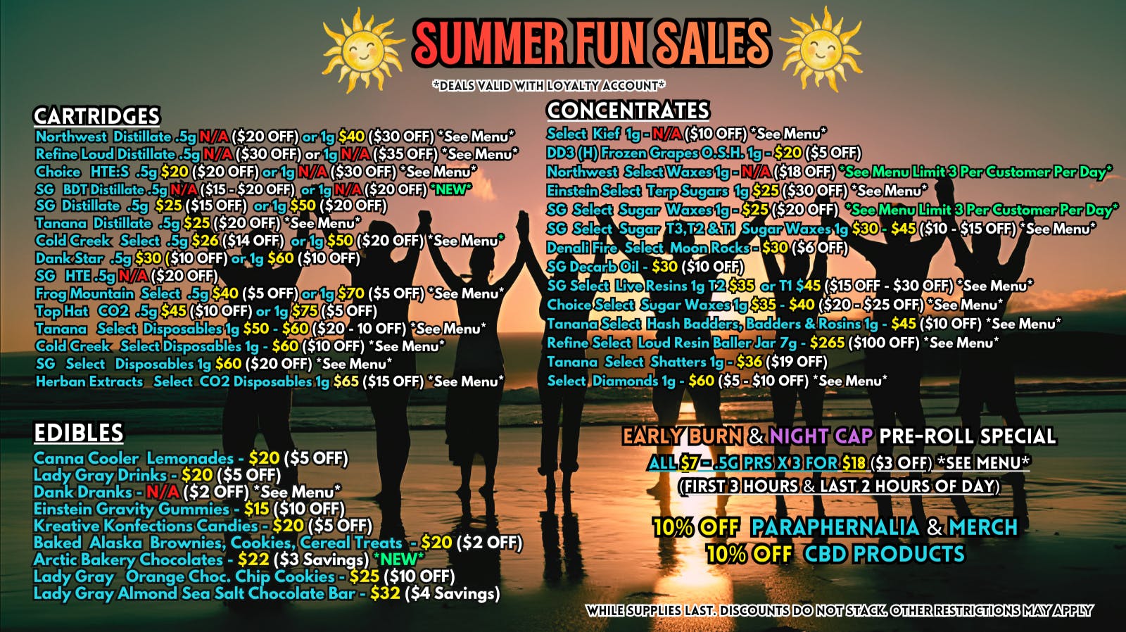 Scorpion Grass Summer Fun Sales! Carts, Dabs, and Edibles!